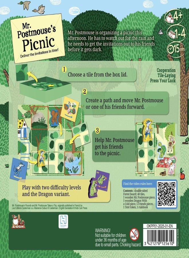 جيجاميك لعبة جيجاميك: نزهة السيد ساعي البريد | لعبة لوحية مغامرات حيوانات رائعة للأطفال | ساعد السيد ساعي البريد في إيصال أصدقائه إلى النزهة | لعبة تعاونية لقلب البلاطات للأطفال | للأعمار من 4 سنوات فما فوق | من 1 إلى 4 لاعبين | 30 دقيقة - Image 3